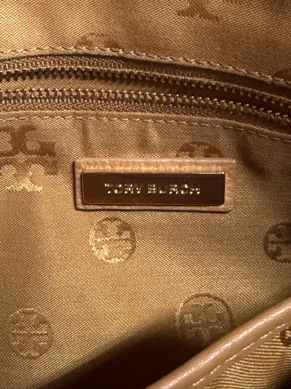 Tory Burch Ivy Crossbody Bag Brown Pebbled Leather - Picture 11 of 12
